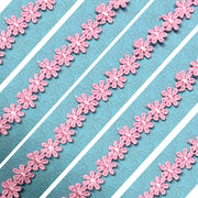 2x Yards 12mm Guipure Embroidered Daisy Flower Lace Trim - Pick your Colour