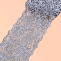 1 Yard Wide Bright Coloured  80mm Elastic Scallop Polyester Floral Lace Trim