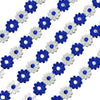 1x Yard 25mm Guipure Embroidered Daisy Flower Lace Trim - Pick your Colour