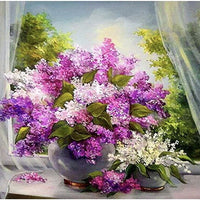 1x 5D Full Drill Flower Theme Resin Diamond Art Dots Embroidery Painting Art Kit