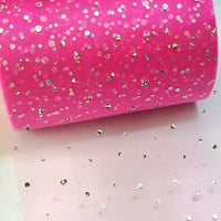 3x Yards 150mm Glitter Sequin Tulle Ribbon Sparkling Mesh for Crafts
