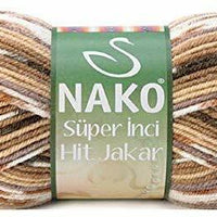 1x Nako Super Inci Hit Jakar, 75% Premium Acrylic 25% Wool 100g Yarn