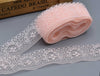 2x Yards Bright Coloured 40mm Wide Scalloped Polyester Floral Lace Trim