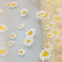 1.5 Yards 150mm Fancy Flower Daisy or Peacock Ribbon Soft Tulle Organza Mesh