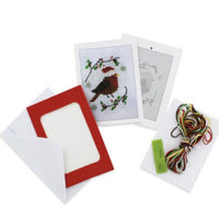 1x TWU Christmas Holiday Themed Make Your Own Mini Cross Stitch Card Kit