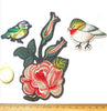 1x Set Multi Pcs Birds & Flowers Theme Sew-On Iron-On Embroidered Patches