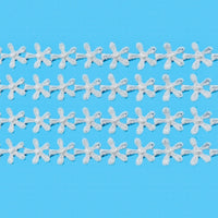 2x Yards 15mm Guipure Embroidered 5 Petals Flower Lace Trim - Pick your Colour