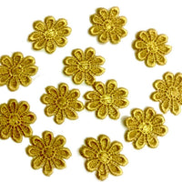 24x Colourful 25mm Daisy Flower Embroidered AB Giupure Sew on Applique Patch