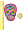 1X Embroidered Sugar Skull Iron On Sew On on Applique Patches