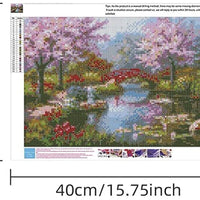 1x 5D Full Drill Landscape Resin Diamond Art Dots Embroidery Painting Art Kit