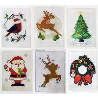 1x TWU Christmas Holiday Themed Make Your Own Mini Cross Stitch Card Kit