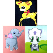 3 pcs Cute Cartoon Theme Sew-On Iron-On Applique Patches