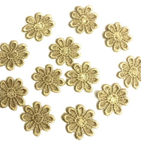 24x Colourful 25mm Daisy Flower Embroidered AB Giupure Sew on Applique Patch