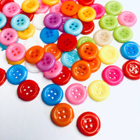100 pcs Multicolour Acrylic Craft Buttons