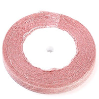 25 Yards (1x Roll) 10mm Sparkly Glitter Organza Polyester Ribbon Trim
