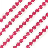 2x Yards 12.5mm  Guipure Embroidered Daisy Flower Lace Trim - Pick your Colour