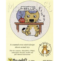 1x Mouseloft Biscuit the Cat Mini Cross Stitch Kit- Choose Your Design