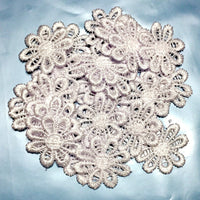 24x Daisy Flower 25mm Embroidered Plain Multicolour Sew on Applique Patches B