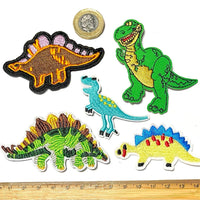 Multi pcs Dinosaur Theme Sew-On Iron-On Embroidered Applique Patches