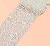 1 Yard Wide Bright Coloured  80mm Elastic Scallop Polyester Floral Lace Trim