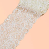 1 Yard Wide Bright Coloured  80mm Elastic Scallop Polyester Floral Lace Trim