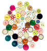 50x Mix Design Flowers, Butterflies, Animals etc.Wood Buttons for Craft & Sewing