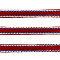 3x Metres 15mm Coloured Tape Type Braid with Stitched Edges