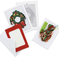 1x TWU Christmas Holiday Themed Make Your Own Mini Cross Stitch Card Kit