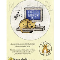 1x Mouseloft Biscuit the Cat Mini Cross Stitch Kit- Choose Your Design