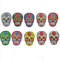 1X Embroidered Sugar Skull Iron On Sew On on Applique Patches