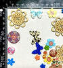 50 pcs Flowers & Butterflies Theme Wood Buttons for Sewing &Craft Embellishment