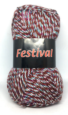 1x Festival 100g 100% Acrylic Light Crochet and Knitting Yarn