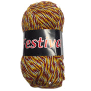 1x Festival Multi Colour100% Wavy Medium Acrylic Crochet and Knitting Yarn