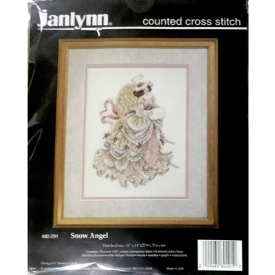 JANLYNN SNOW ANGEL 28-Count 11 x 14 inch Cross Stitch Kit