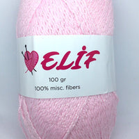 1x Elif 100% Acrylic 100g Soft Fine With Shimmer Strand Crochet & Knitting Yarn
