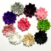 10 pcs Faux Chrysanthemum 40mm Satin Flower for Craft Sewing Embellishment