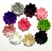 10 pcs Faux Chrysanthemum 40mm Satin Flower for Craft Sewing Embellishment