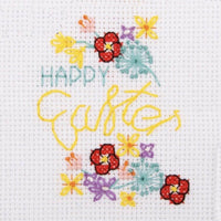 1x Floral Easter Theme Mini 3x3 inch cross stitch kit