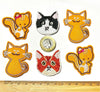 1x Set of Cats & Squirrels Embroidered Iron On Patches Applique