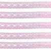 5x Meters 18mm Lilac Polyester Spade Design Lace Trim