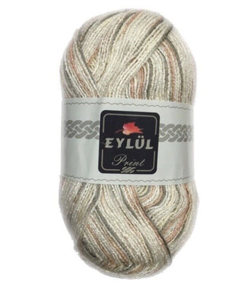 1x Eylul Print 100% Acrylic Super Fine 100g Crochet and Knitting Yarn
