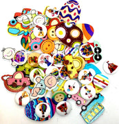 50pcs Wood Buttons Kids and Toys Various Design for Sewing Craft Embellishment