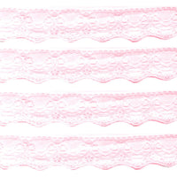 2.5Yards Wide 50mm Soft Polyester Baby Pink Lace for Sewing Craft Embellishment