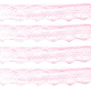 2.5Yards Wide 50mm Soft Polyester Baby Pink Lace for Sewing Craft Embellishment