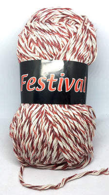 1x Festival 100g 100% Acrylic Chunky Muti-stranded Crochet and Knitting Yarn