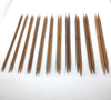 22x Pairs 11x Size Carbonised Bamboo Double Ended Mini Knitting Needles