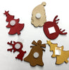 6x Faux Suede Christmas Patches with Free Magic Tape for Multi Use Crafting