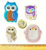 1x Set of Owls and Penguin Embroidered Iron On Patches Applique