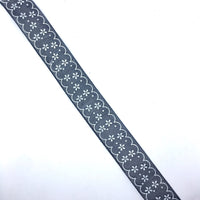 2.5x Yards 25mm Single Sided Floral Patterned Ribbon