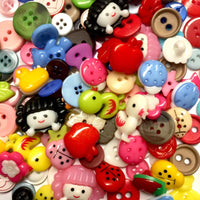 150x Multi Design Colourful Cute Buttons for Crafting & Sewing